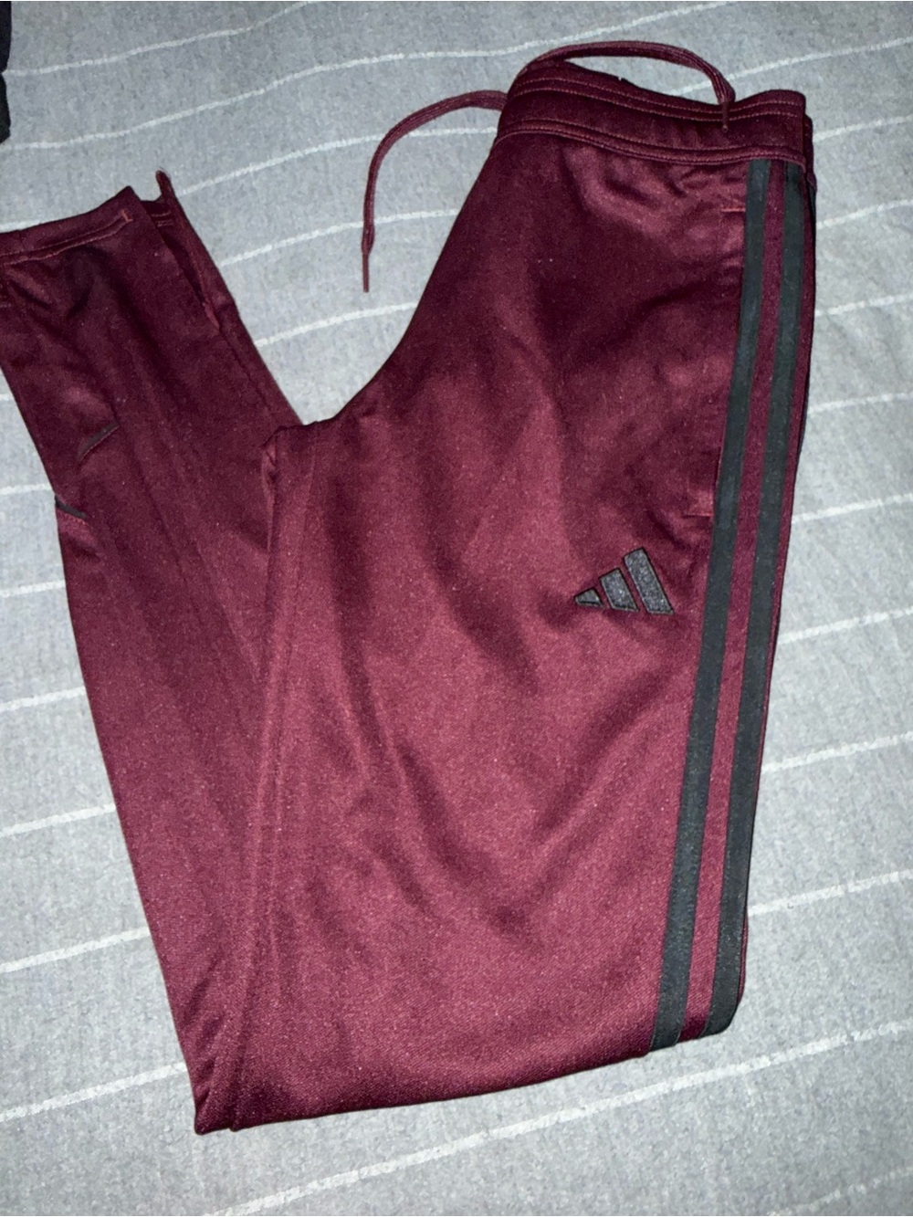 adidas Maroon Women's Tiro Pants with Black Details